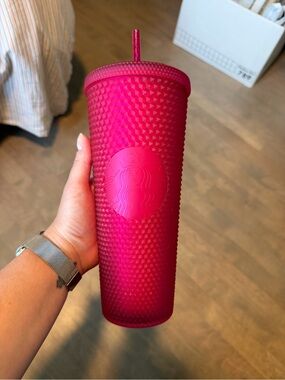 Starbucks 2023 Hot Pink Textured Tumbler with Lid